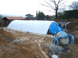 abri de chantier, assurance intempéries, piscine, techniflex